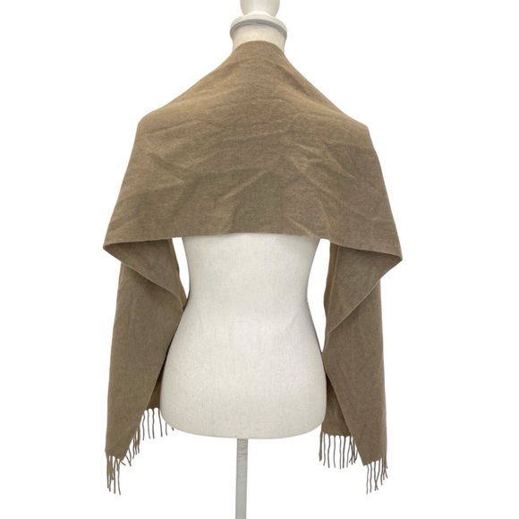 Amicale Cashmere for Neiman Marcus Cashmere Scarf OS Taupe/Tan - Picture 5 of 13